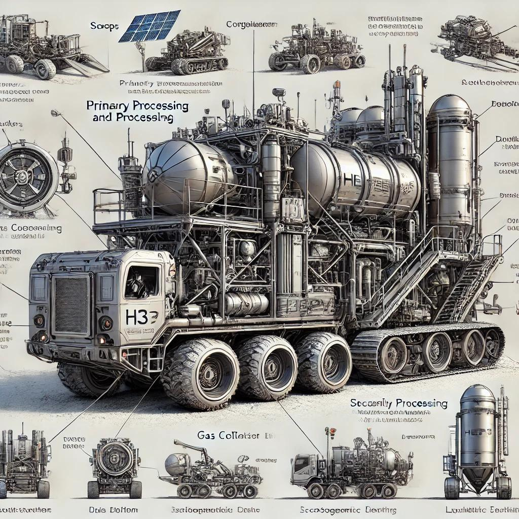 Helium-3 Extraction and Processing Vehicle (H3EPV)